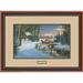 Wild Wings Holiday Sleigh Ride by Sam Timm Framed Painting Print Paper in Brown/Green/White | 22 H x 30 W x 2 D in | Wayfair F874432098