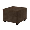 Woodard Montecito Wicker/Rattan Side Table Wicker/Rattan in Brown | 26 H x 28 W x 28 D in | Outdoor Furniture | Wayfair S511201-COF