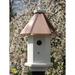 Gracie Oaks Javonte 20 in x 11 in x 11 in Birdhouse Wood/Metal in Pink | 20 H x 11 W x 11 D in | Wayfair DF5198AFDF3141D08E51263D733B1A33