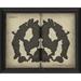 Williston Forge 'Ink Blot Card 3' Framed Graphic Art Print Paper in Black | 11.75 H x 14.75 W x 1.125 D in | Wayfair WLFR6310 44550513