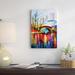 Winston Porter 'Central Park New York' Painting Print on Wrapped Canvas in Blue/Red/Yellow | 18 H x 12 W x 1.5 D in | Wayfair WNPR2655 39342633