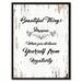 Winston Porter Beautiful Things Happen When You Distance Yourself From Negativity - Picture Frame Textual Art Print on Canvas in Gray | Wayfair