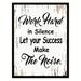 Winston Porter Work Hard in Silence Let Your Success Make The Noise Inspirational - Picture Frame Textual Art Print on Canvas in Black/White | Wayfair