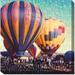 Hot Air Framed Graphic Art on Wrapped Canvas Canvas, in Blue/Orange West of the Wind Outdoor Canvas Art | 24 H x 24 W x 1.5 D in | Wayfair 80254-24