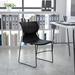 Flash Furniture Everleigh 661 lb. Capacity Full Back Stack Chair w/ Powder Coated Frame Plastic/Acrylic/Metal in Black | Wayfair RUT-438-BK-GG