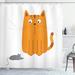 Zoomie Kids Mariana Kitty Fun Humor Kids Single Shower Curtain Polyester | 70 H x 69 W in | Wayfair ZMIE2944 39391736