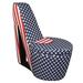 Side Chair - Zoomie Kids Rafael 32" Wide Polyester Side Chair Polyester in Blue/Brown/Red | 32.86 H x 32 W x 16 D in | Wayfair ZMIE1754 32557154