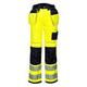 Portwest T501 Mens PW3 Hi Vis Work Trousers - Holster Pocket Workwear Safety Construction Trousers Yellow/Black, 42