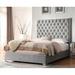 Etta Avenue™ Roula Tufted Low Profile Standard Bed Wood & /Upholstered/Polyester in Brown/Gray | 65 H x 82.7 W x 88.2 D in | Wayfair