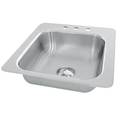 Advance Tabco SS-1-1319-10 Smart Series Single Bowl Drop-In Sink - 10" x 14" x 10" Bowl