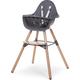 CHILDHOME, Baby/Child High Chair, Evolutive, from 6 Months up to 6 Years, Height Adjustable, 5 Point Harness, Many Accessories, Compatible with Evolu Baby Newborn Seat, Beechwood, Evolu 2, Charcoal