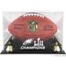 Philadelphia Eagles Super Bowl LII Champions Golden Classic Football Logo Display Case