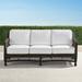 Hampton Sofa in Black Walnut Finish - Rain Resort Stripe Dove - Frontgate