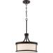 Nuvo Lighting 46327 - 2 Light Mahogany Bronze Frosted Glass Shade Pendant Light Fixture (DENVER 2 LIGHT PENDANT)