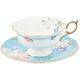 Wedgwood 40024024 Wonderlust Teacup & Saucer Set Apple Blossom, Bone China