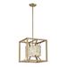 Nuvo Lighting 46271 - 1 Light Antique Gold Crackle Glass Shade Pendant Light Fixture (STANZA - 1 LT MED PENDANT)