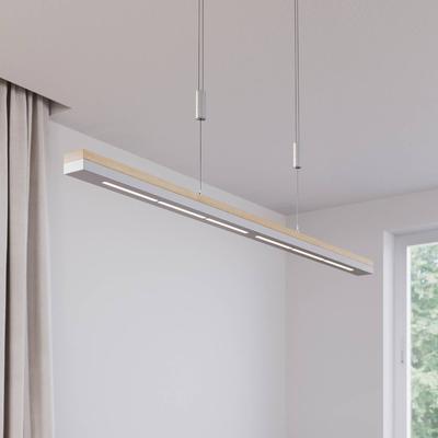 Quitani LED-Pendelleuchte Elna, Länge 118 cm, nickel Image