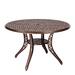 Woodard Casa Metal Dining Table Metal in Brown | 29 H x 48 W x 48 D in | Outdoor Dining | Wayfair 3Y48BT-48