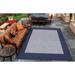 Blue/White 27 x 0.03 in Area Rug - Breakwater Bay Arla Geometric Machine woven Indigo Blue/Ivory Area Rug Polypropylene | 27 W x 0.03 D in | Wayfair