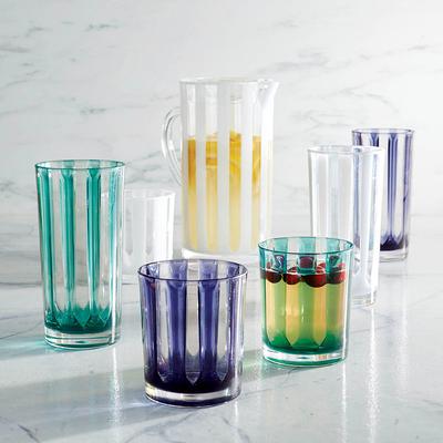 Riviera Striped Acrylic Drinkware - Blue, Blue Tum...