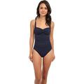 Seafolly S065 Twist Halter Plain Swimsuit – One piece swimsuit – women's - blue - 8 UK (34 EU)