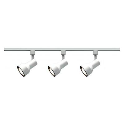 Nuvo Lighting 43320 - 3 Light White Step Cylinder Track Lighting Kit (3 Light - R30 - Step Cylinder Track Kit)