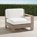 St. Kitts Right-facing Chair in Weathered Teak with Cushions - Solid, Special Order, Sailcloth Air Blue, Standard - Frontgate