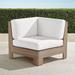 St. Kitts Corner Chair in Weathered Teak with Cushions - Stripe, Special Order, Resort Stripe Sand - Frontgate