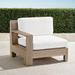 St. Kitts Left-facing Chair in Weathered Teak with Cushions - Solid, Special Order, Sailcloth Indigo, Standard - Frontgate