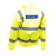 Workwear World WW153 Printed Reflective Security Badge Doorman Bouncer SIA Site Hi Viz Visibility Bomber Jacket Coat (3XL, Yellow)