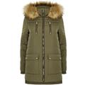 Oqena Womens Parka Jacket in Khaki - Tokyo Laundry-14