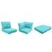 TK Classics Miami 16 Piece Outdoor Cushion Set Acrylic in Pink/Green/Blue | 6 H in | Wayfair CUSHIONS-MIAMI-09B-ARUBA