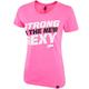 Muscle Pharm Damen Textilbekleidung Ladies Printed T-Shirt, Pink, Large