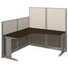Bush Furniture Office-in-an-Hour L Shaped Desk Workstation with Panels Mocha - WC36894-03K