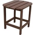 Bay Isle Home™ Grafton Solid + Manufactured Wood Outdoor Side Table Wood/Plastic in Brown | 19 H x 19 W x 15 D in | Wayfair