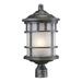 Nuvo Lighting 65635 - 1 Light 19" Aged Silver Frosted Seed Glass Shade Post Lantern Light Fixture (MANOR 1 LT OUTDOOR POST)