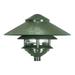Nuvo Lighting 76634 - 1 Light 2 Tier 7" Green Post Lantern Light Fixture (3 LOUVER LARGE 10" TOP PAGODA)
