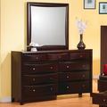 Red Barrel Studio® Aparajita 9 Drawer Dresser Wood in Brown/Red | 40 H x 63 W x 16.5 D in | Wayfair 777C6DA985844B738CB85A952AF95852