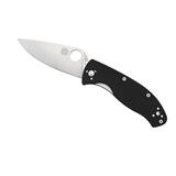 Spyderco Tenacious Folding Knife 3.39 in Silver Plain Blade Black G-10 Handle C122GP
