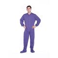 BIG FEET PAJAMA CO. Purple Cotton Jersey Knit Footed Onesie Pyjamas for Men & Women (M)