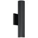 dweLED Caliber 14" High Black 2-Light Modern LED Outdoor Wall Light