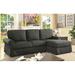 Gray Sectional - Charlton Home® Rothman 103.25" Wide Right Hand Facing Sofa & Chaise Polyester | 40 H x 103.25 W x 61.75 D in | Wayfair