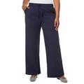 Ulla Popken Women's Plus Size Drawstring Palazzo Pants Midnight 36/38P 701176 77-31+