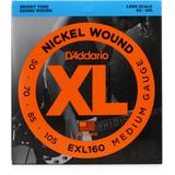 D'Addario EXL160 Nickel Wound Bass Guitar Strings - .050-.105 Medium Long Scale