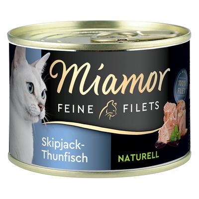 24 x 156g Feine Filets Naturelle - Skipjack-Thunfisch Miamor Katzenfutter nass