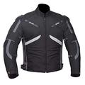 NORMAN Motorcycle Motorbike Cordura Men's Jacket Waterproof Textile Black CE Armoured Grey/Black (5XL)