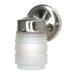 Nuvo Lighting 76701 - 1 Light Brushed Nickel Frosted Mason Jar Outdoor Wall Fixture (1 Light - 6" - Porch, Wall - Mason Jar w/Frosted Glass)
