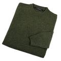 Hemingway Mens Forest Green Lambswool Crew Neck Jumper (X-Large)