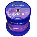 Verbatim DVD+R 16x Matt Silver 4.7GB, 100er Pack Spindel, DVD Rohlinge, 16-fache Brenngeschwindigkeit & Hardcoat Scratch Guard, DVD leer, Rohlinge DVD, DVD Rohlinge Spinde