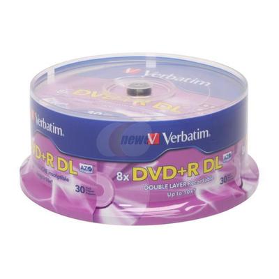 Verbatim 8.5 GB 8X DVD+R Double Layer Media - 30 Pack Spindle